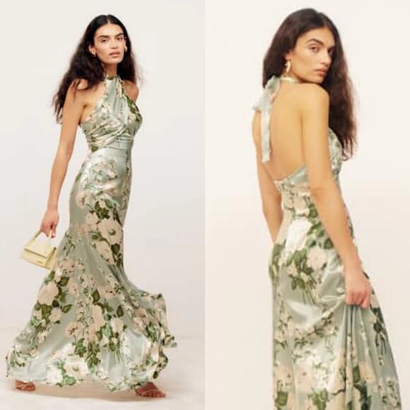 Reformation Dresses & Skirts - Reformation Veria Silk Dress Tarragon